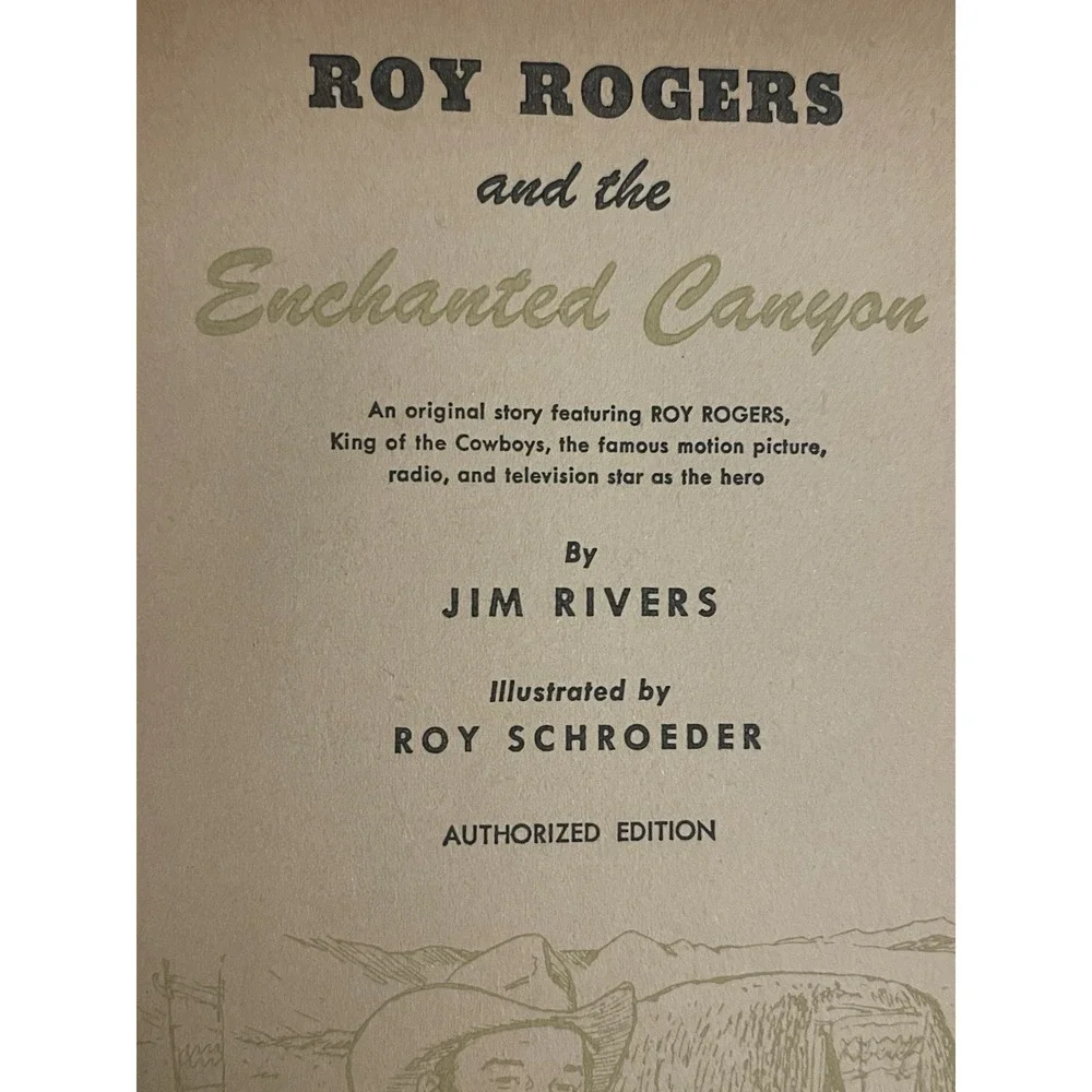 Vintage Roy Rogers The Enchanted Canyon Hardcover Book 1954 by Jim‎ Rivers - Picture 13 of 13